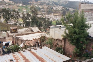 Looking over the clinic onto part of Quito below